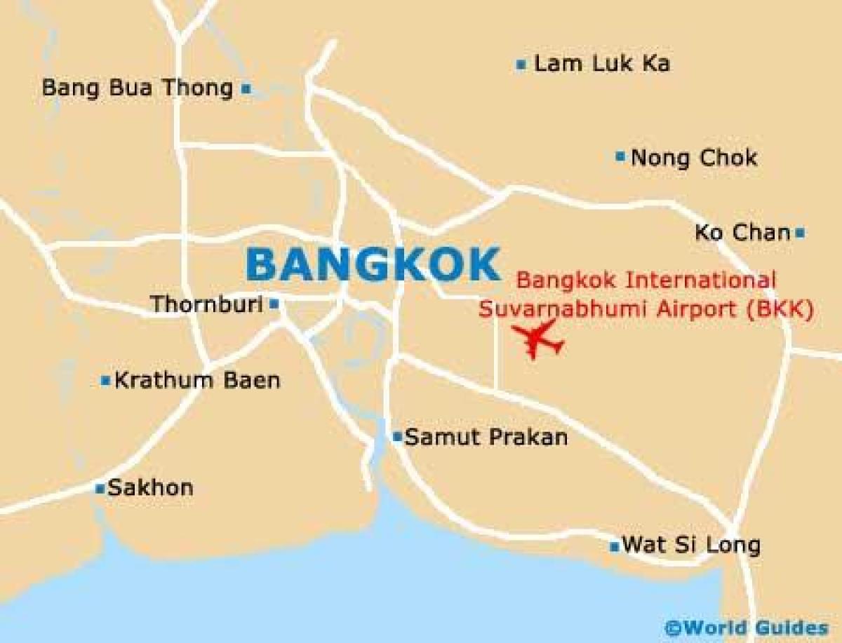 Mappa degli aeroporti di Bangkok (Krung Thep)