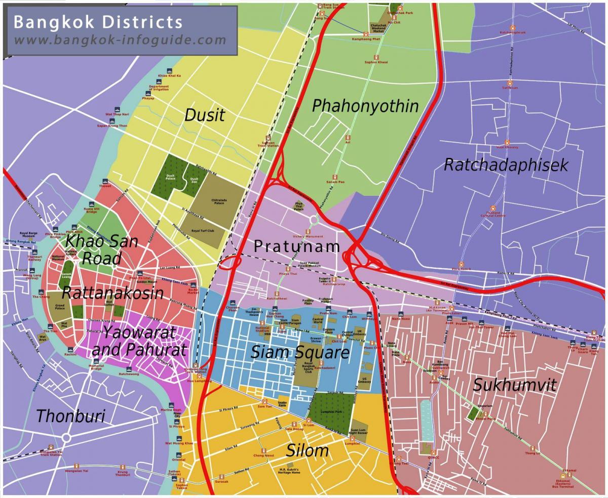 Mappa dei dintorni di Bangkok (Krung Thep)